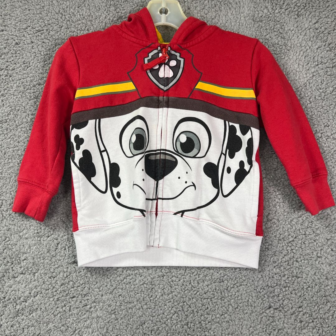 Paw Patrol Red, White, Orange Paw Patrol Zipped Up Hoodie, 3