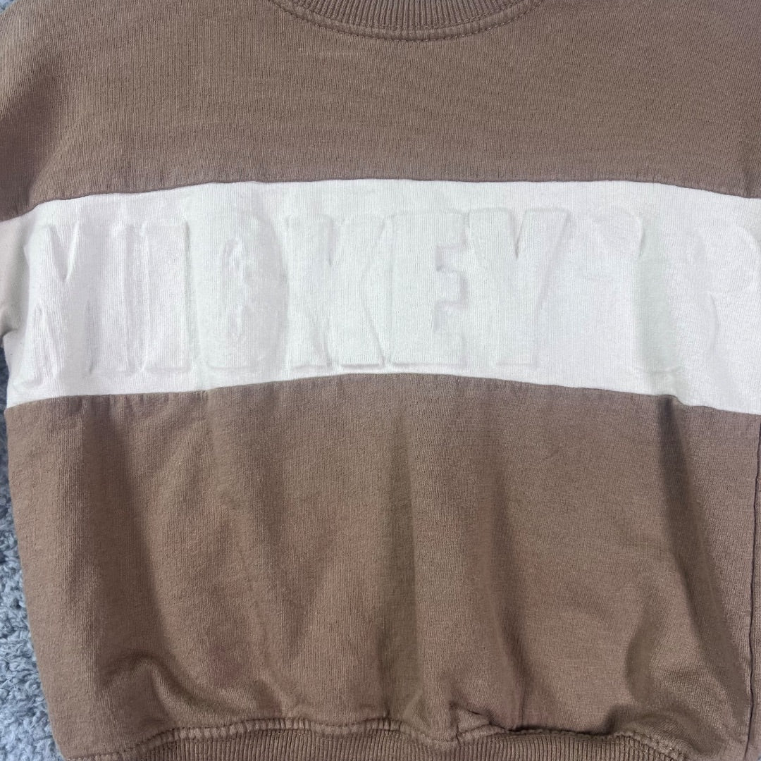 Disney / Mickey Brown and White Crew-Neck Sweater, 3