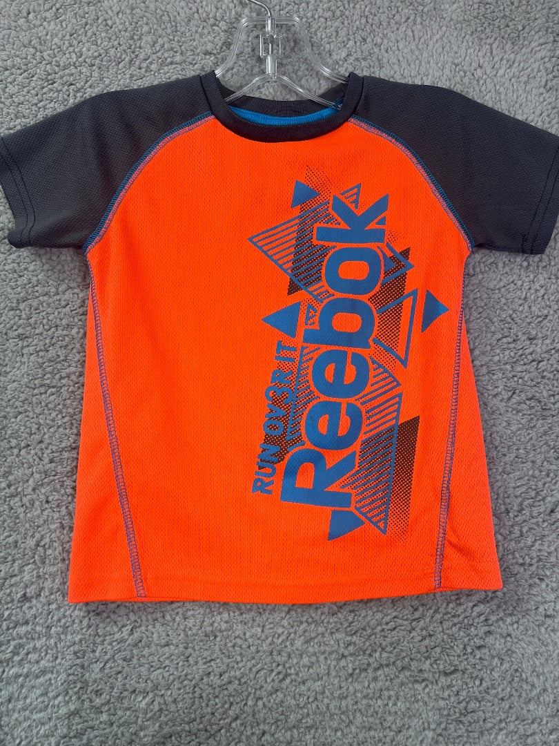 Reebok Orange, Grey, and Blue Short Sleeve T-Shirt, 100% Cotton, 3