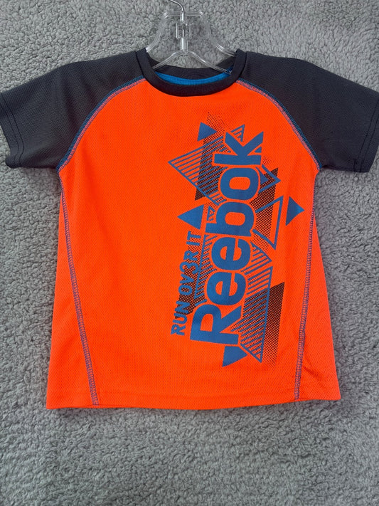 Reebok Orange, Grey, and Blue Short Sleeve T-Shirt, 100% Cotton, 3