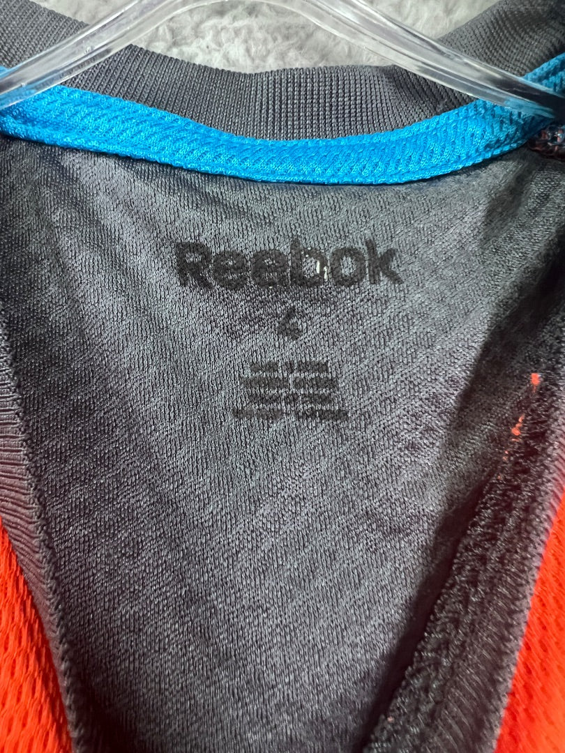 Reebok Orange, Grey, and Blue Short Sleeve T-Shirt, 100% Cotton, 3