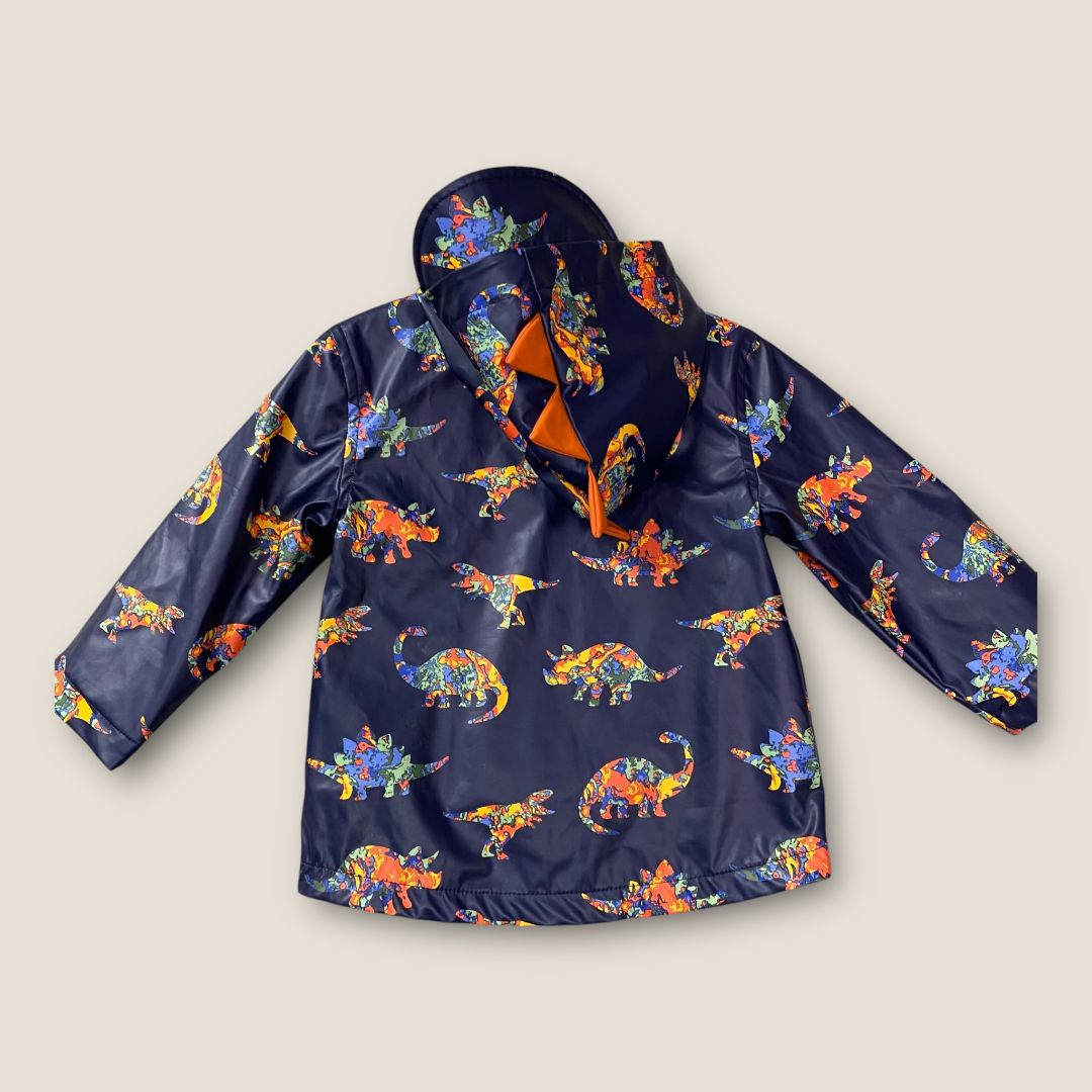 Little Me Dark Blue Dino Rain coat, 18mo