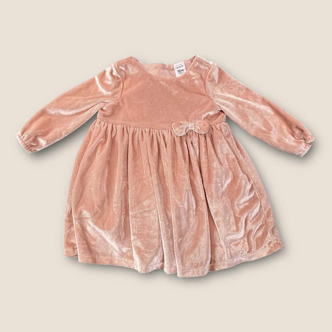 Carter Pink Pink Velvet Dress, 12m