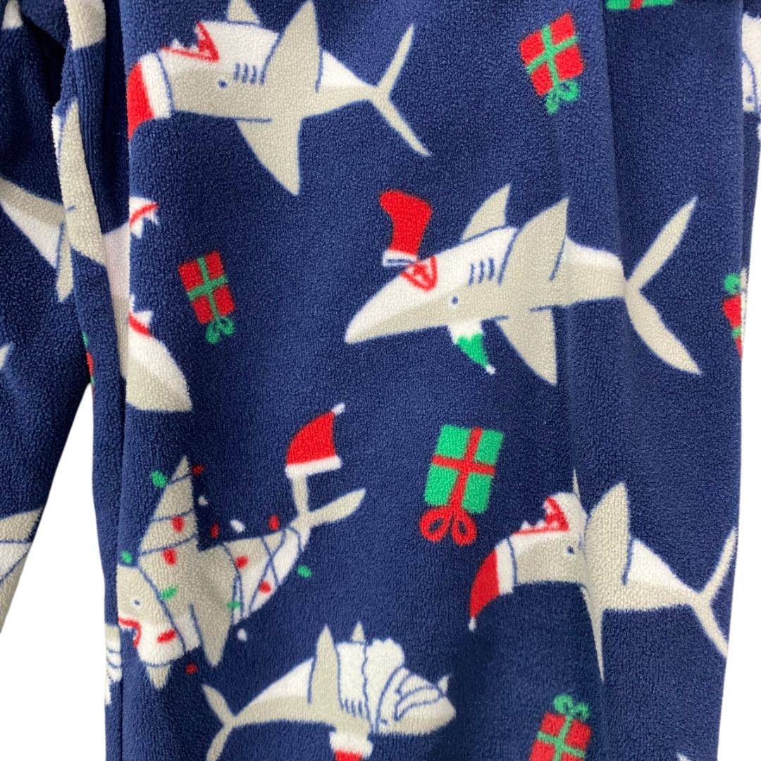 Carter Blue and White 2pc pjs Christmas shark, 8