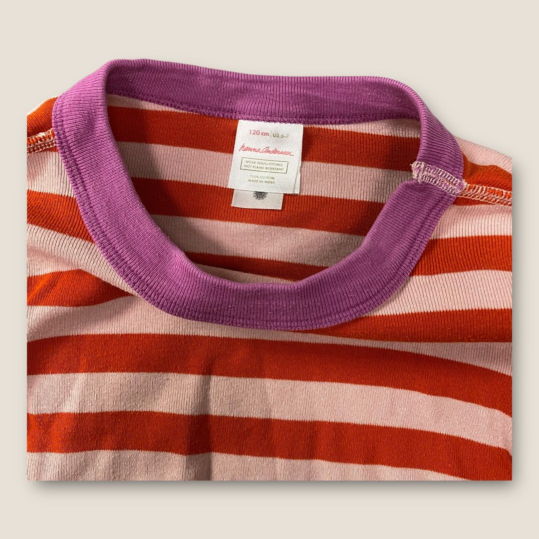 Hanna Anderson Orange and Pink 2 pcs Orange Striped, 6