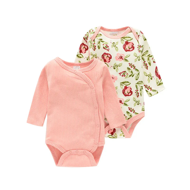 Baby Girl Boys Bodysuit for Newborns New Long-Sleeve Organic Cotton  2 Pack