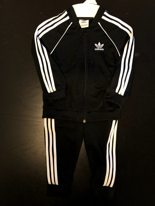 Adidas Black & White Tracksuit