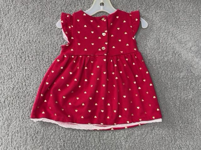 Isacc Mizrahi Red and Gold Red Dress with Gold Hearts, 2