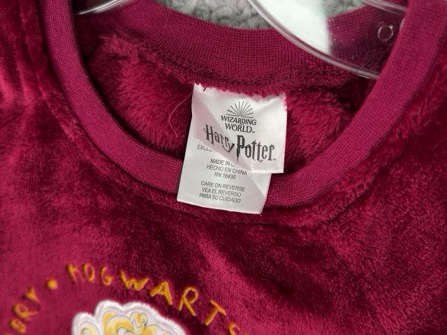 Harry Potter Burgundy Hogwarts Fuzzy Crewneck