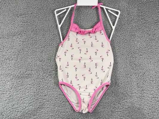 General Pink with Flamingos Girls 1 pc Swimsuit, 2