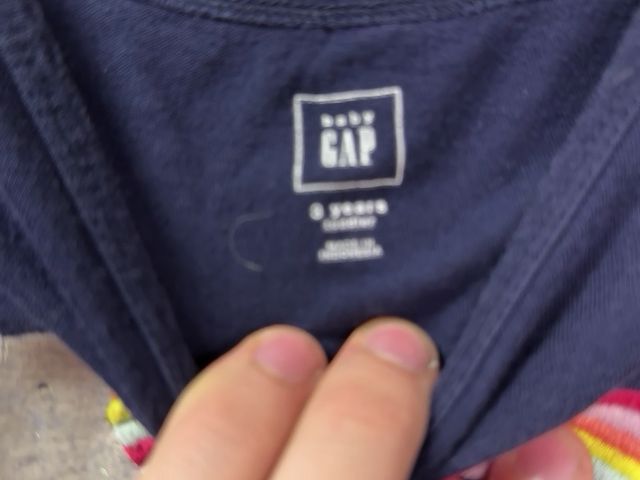 Baby Gap Dark blue Blue Tee with Rainbow, 3