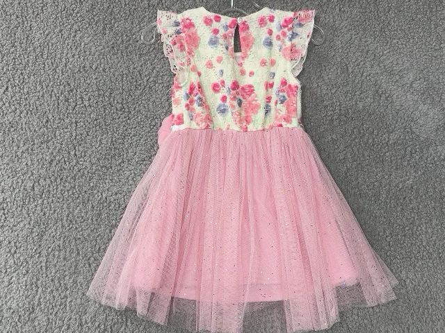 Little Lass Pink Pink Flower Dress, 2