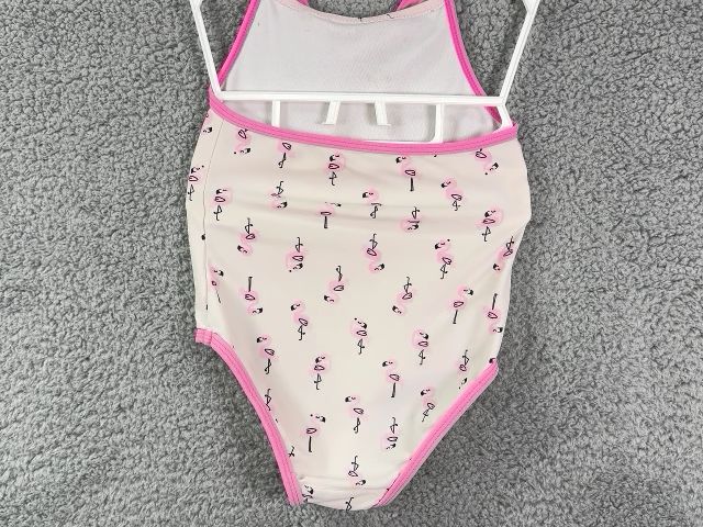 General Pink with Flamingos Girls 1 pc Swimsuit, 2