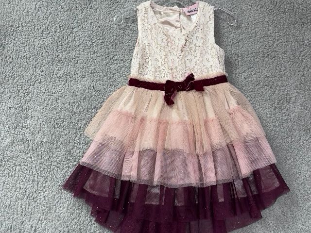 Little Lass Purple *FLAWED* Purple Dress with Tulle Skirt , 3