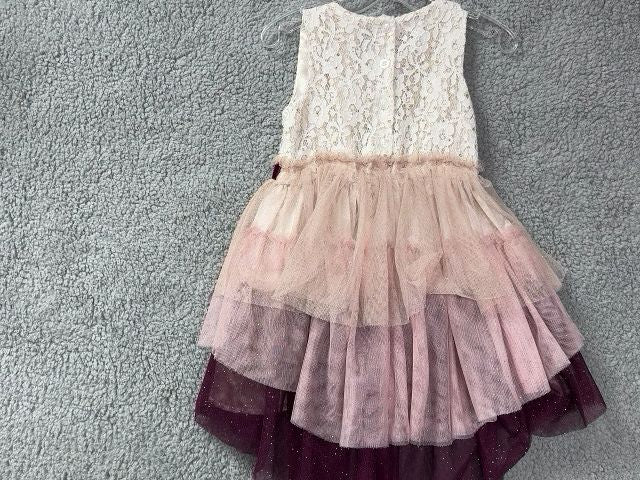 Little Lass Purple *FLAWED* Purple Dress with Tulle Skirt , 3