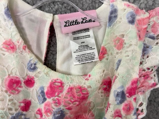 Little Lass Pink Pink Flower Dress, 2